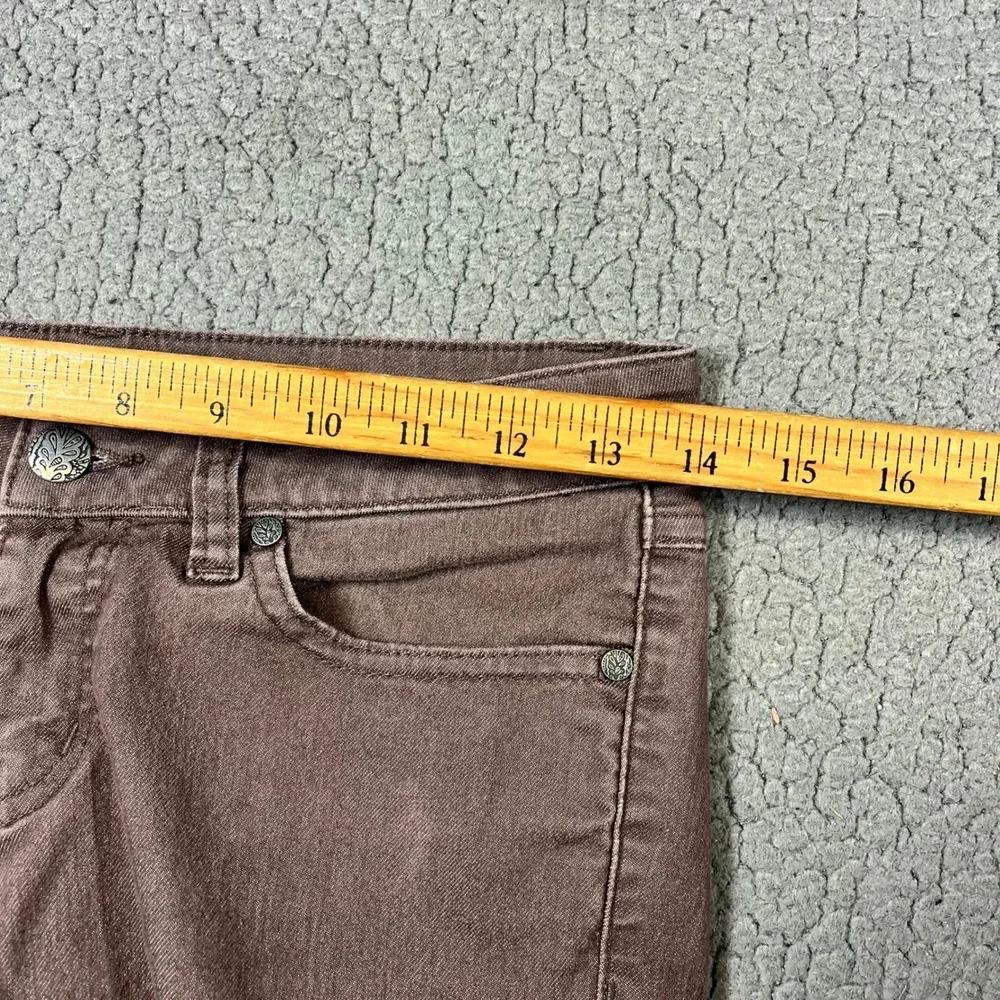 Prana Kara Jeans Womens 2/26 Brown Slim Tapered Leg Stretch Denim Pants 5759 - Picture 6 of 10